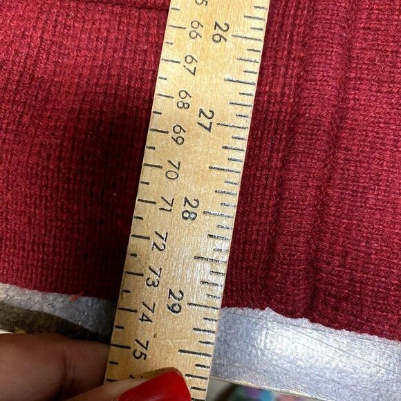 Madewell Ryder Maroon Knit Alpaca Duster Cardigan S Merino Wool Chunky Plush - Picture 6 of 7